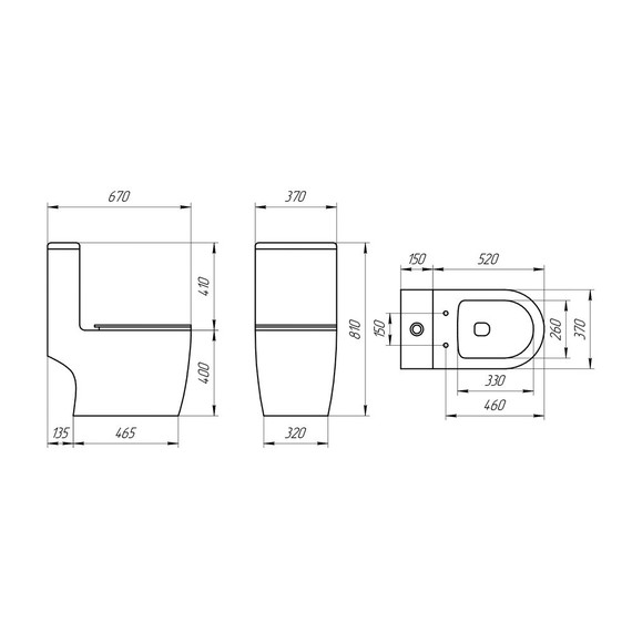 Унитаз-моноблок безободковый EvaGold EG050017 с тонкой крышкой микролифт - фото 11