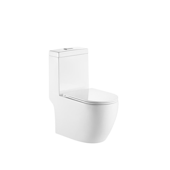 Унитаз-моноблок безободковый EvaGold EG050017 с тонкой крышкой микролифт - фото 2