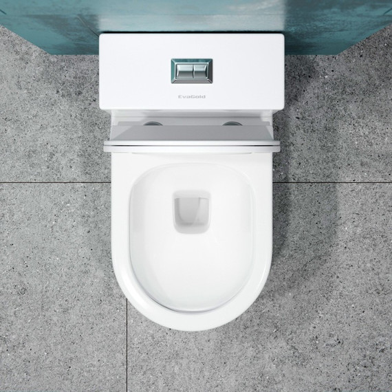 Унитаз-моноблок безободковый EvaGold EG050017 с тонкой крышкой микролифт - фото 7
