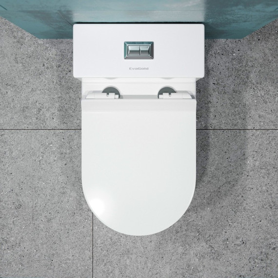 Унитаз-моноблок безободковый EvaGold EG050017 с тонкой крышкой микролифт - фото 8