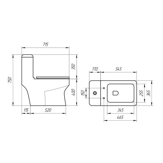 Унитаз-моноблок EvaGold EG050019 с крышкой микролифт - фото 7