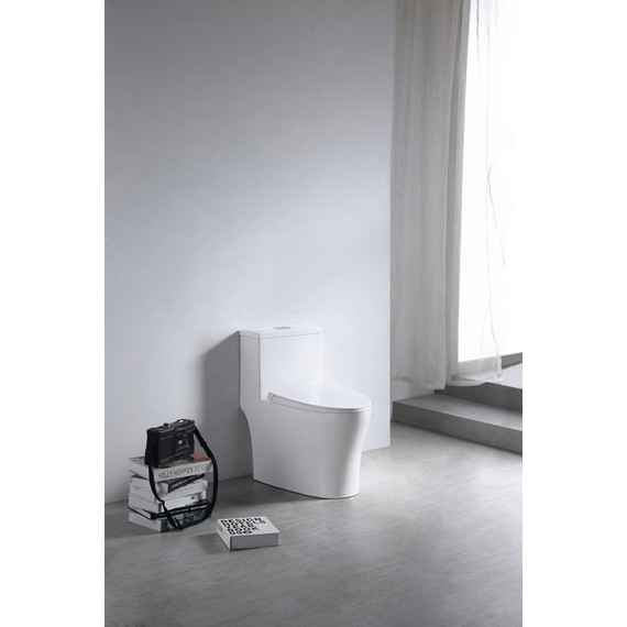 Унитаз-моноблок безободковый EvaGold EG050023 с тонкой крышкой микролифт - фото 6