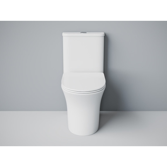 Унитаз-моноблок безободковый EvaGold EG050030 с тонкой крышкой микролифт - фото 3