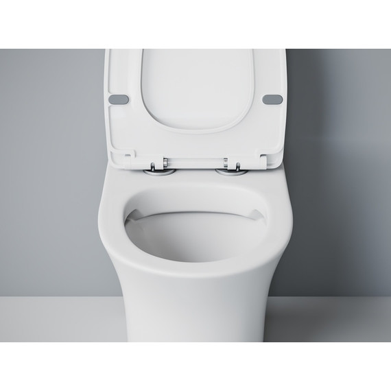 Унитаз-моноблок безободковый EvaGold EG050030 с тонкой крышкой микролифт - фото 4