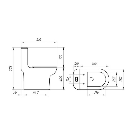 Унитаз-моноблок безободковый EvaGold EG050030 с тонкой крышкой микролифт - фото 8