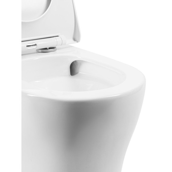 Унитаз-моноблок безободковый EvaGold EG050033 с тонкой крышкой микролифт - фото 11