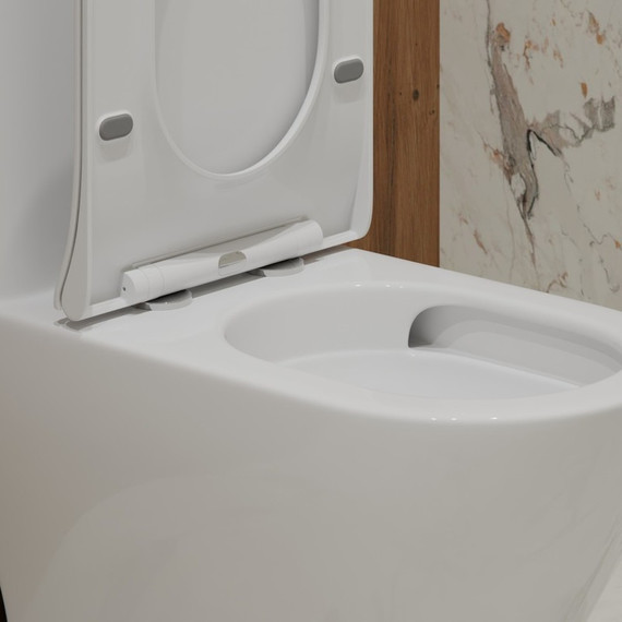 Унитаз-моноблок безободковый EvaGold EG050033 с тонкой крышкой микролифт - фото 5