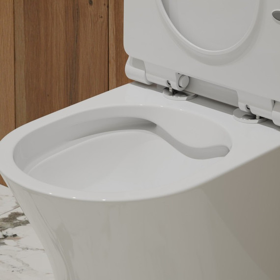 Унитаз-моноблок безободковый EvaGold EG050034 с тонкой крышкой микролифт - фото 7