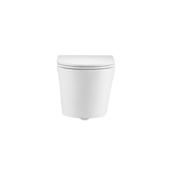 Унитаз подвесной безободковый EvaGold EG070005 с тонкой крышкой микролифт - фото 4