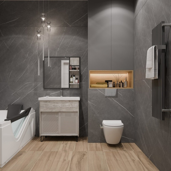 Унитаз-биде подвесной безободковый EvaGold EG070012 с тонкой крышкой микролифт - фото 2