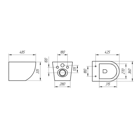 Унитаз подвесной безободковый EvaGold EG070017 с тонкой крышкой микролифт, белый мрамор - фото 8