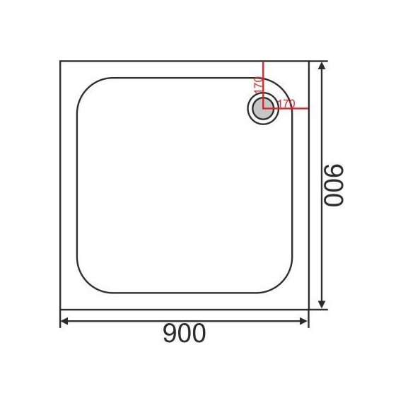 Поддон акриловый EvaGold 90х90 см EG230002 - фото 2