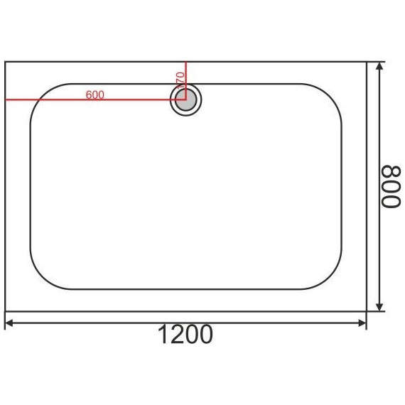Поддон акриловый EvaGold 120х80 см EG230003 - фото 2