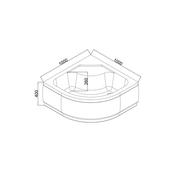 Поддон акриловый EvaGold 100х100 см EG230017 - фото 2