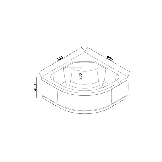Поддон акриловый EvaGold 90х90 см EG230021 - фото 2