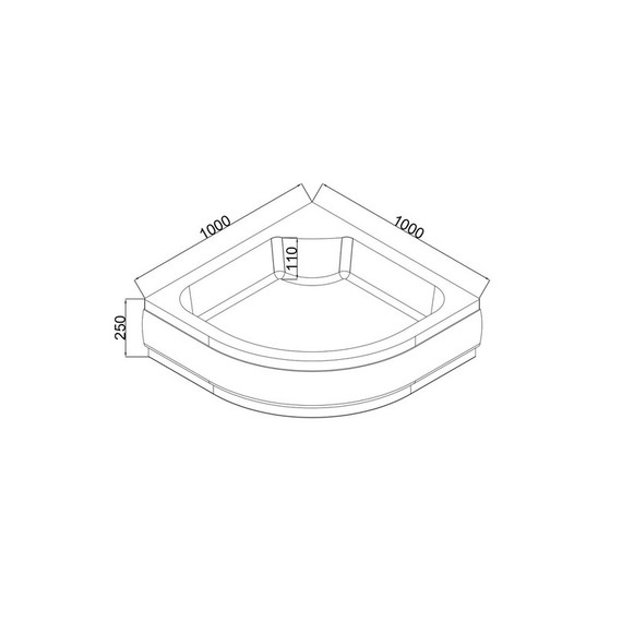 Поддон акриловый EvaGold 100х100 см EG230022 - фото 2