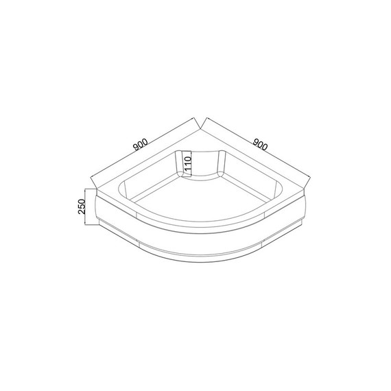 Поддон акриловый EvaGold 90х90 см EG230026 - фото 2
