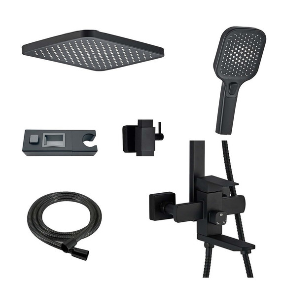 Душевая стойка EvaGold Monteverde EG400031, чёрный матовый - фото 4