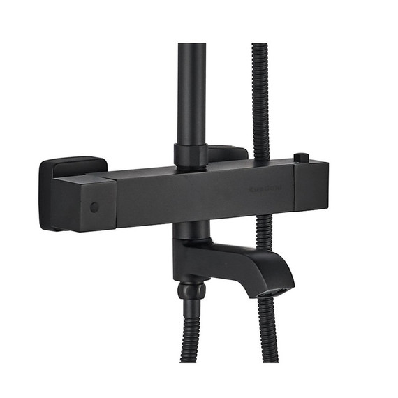 Душевая стойка c термостатом EvaGold Pacific EG400048, чёрный - фото 3