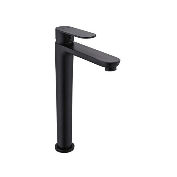 Смеситель для раковины высокий EvaGold Queens EG400065, чёрный матовый - фото 