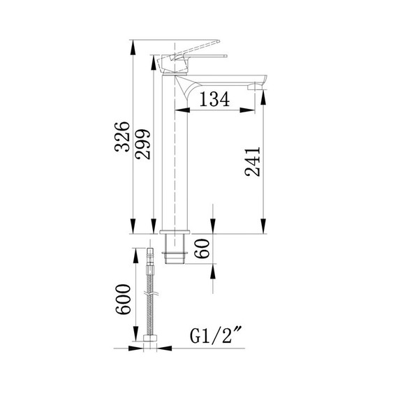 Смеситель для раковины высокий EvaGold Sky EG400078 - фото 7
