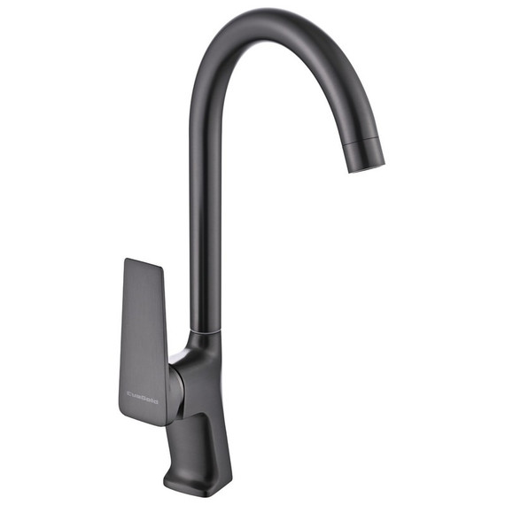 Смеситель для кухни EvaGold Vesta EG400089 поворотный излив, оружейная сталь - фото 