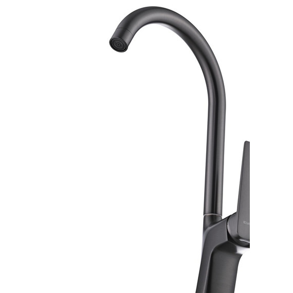 Смеситель для кухни EvaGold Vesta EG400089 поворотный излив, оружейная сталь - фото 3