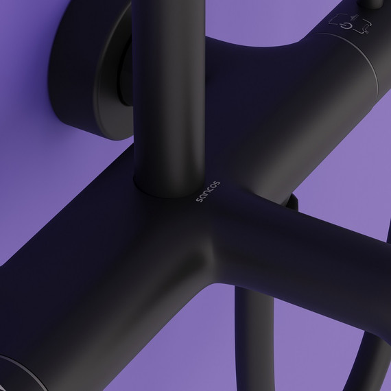 Душевая стойка c термостатом Sancos Game SC3001MB, чёрный матовый - фото 6