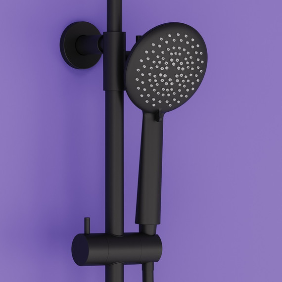 Душевая стойка c термостатом Sancos Game SC3001MB, чёрный матовый - фото 8