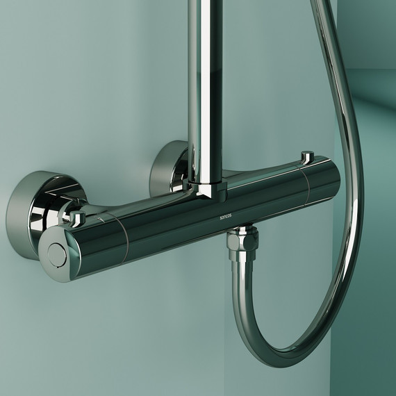 Душевая стойка с термостатом Sancos Game SC3002CH - фото 5