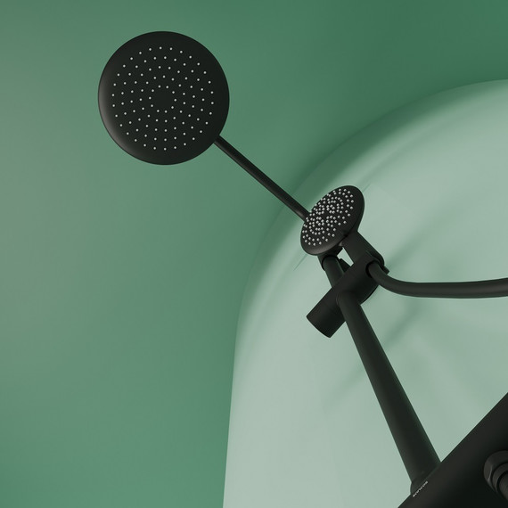 Душевая стойка с термостатом Sancos Game SC3002MB, чёрный матовый - фото 8