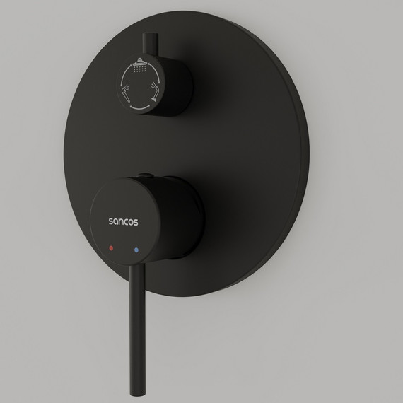 Душевая система для душа Sancos Select SC3004MB, чёрный матовый - фото 7