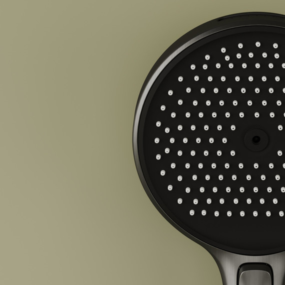 Душевая система для душа с термостатом Sancos Space SC3006GMG, вороненая сталь - фото 5