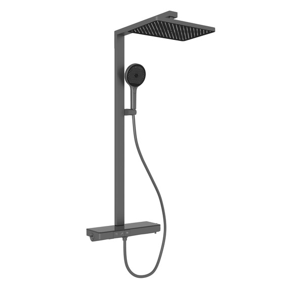 Душевая стойка с термостатом Sancos Vos SC6100GG, вороненая сталь - фото 2