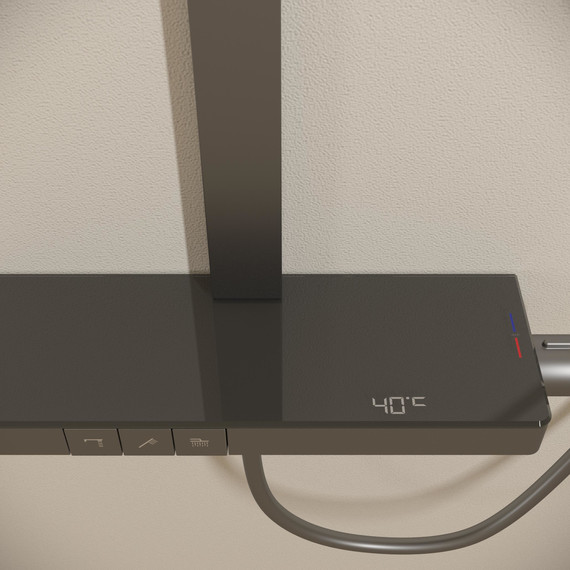 Душевая стойка с термостатом Sancos Vos SC6100GG, вороненая сталь - фото 10