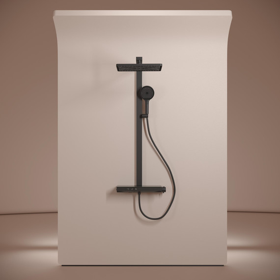 Душевая стойка с термостатом Sancos Vos SC6100MB, чёрный матовый - фото 3