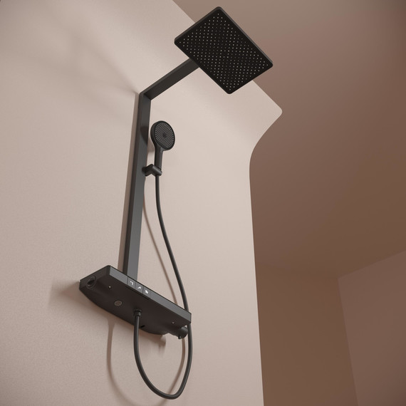 Душевая стойка с термостатом Sancos Vos SC6100MB, чёрный матовый - фото 4