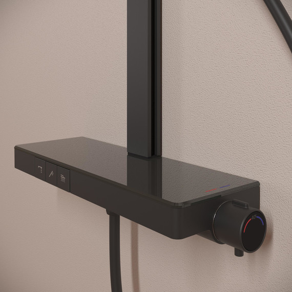 Душевая стойка с термостатом Sancos Vos SC6100MB, чёрный матовый - фото 7