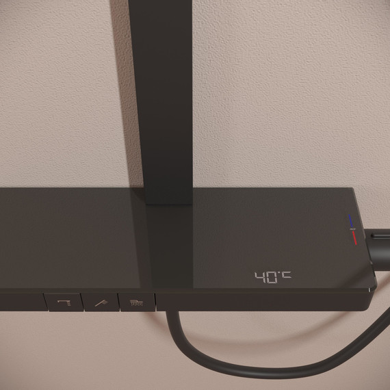 Душевая стойка с термостатом Sancos Vos SC6100MB, чёрный матовый - фото 9