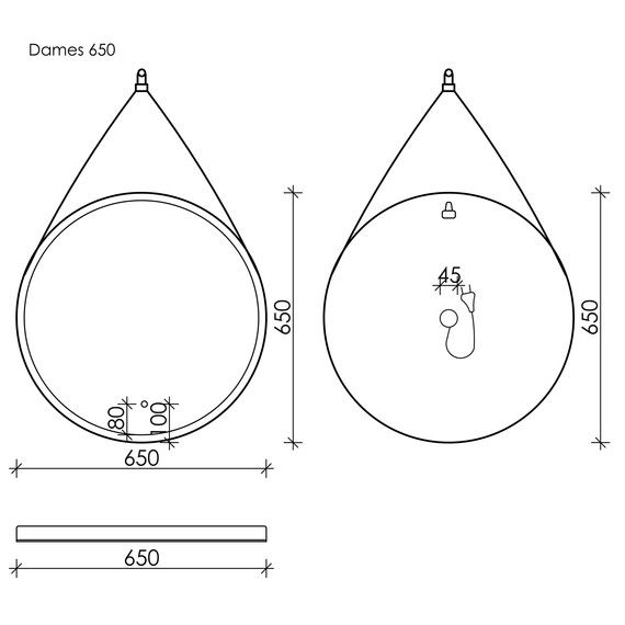 Зеркало Sancos Dames 65 см DA650 - фото 5