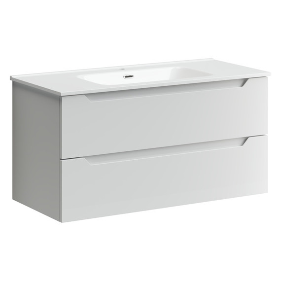 Тумба подвесная с раковиной-столешницей Sancos Norma 2.0 100 см NR2.0100W - фото 3