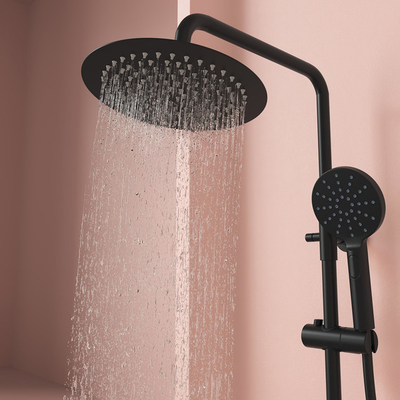 Душевая стойка с термостатом Sancos Kanedo SC7200MB, чёрный матовый - фото 8