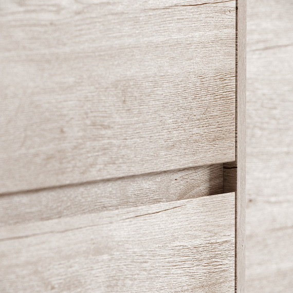 Тумба подвесная с раковиной-столешницей Sancos Libra 120 см LB120-1EG, дуб галифакс натуральный (раковина Element CN7006) - фото 6