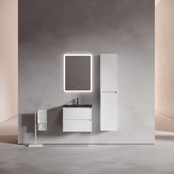 Тумба подвесная с раковиной Sancos Libra 60 см LB60W (раковина Element CN7001MB) - фото 4