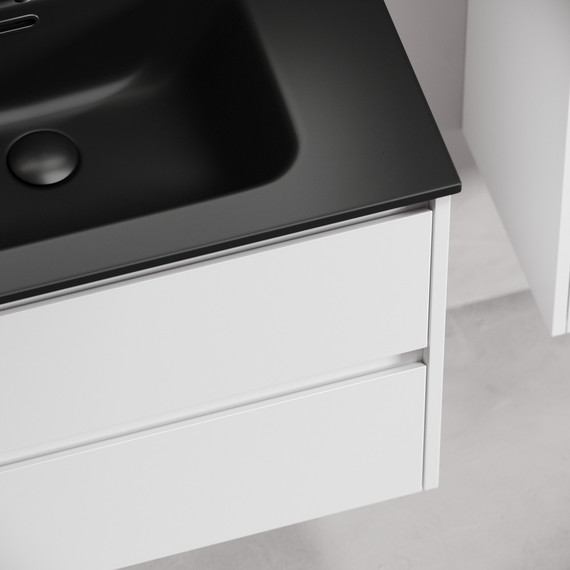 Тумба подвесная с раковиной-столешницей Sancos Libra 70 см LB70W (раковина Element CN7007MB) - фото 8