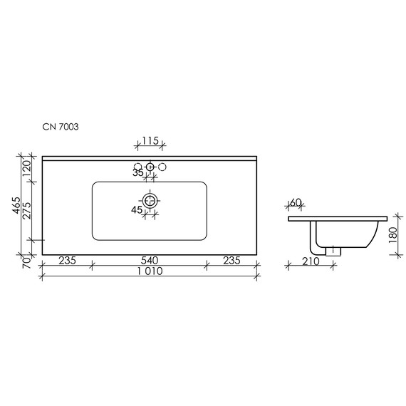 Тумба напольная с раковиной-столешницей Sancos Libra Floor 100 см LB100FEG, дуб галифакс натуральный (раковина Element CN7003MB) - фото 11