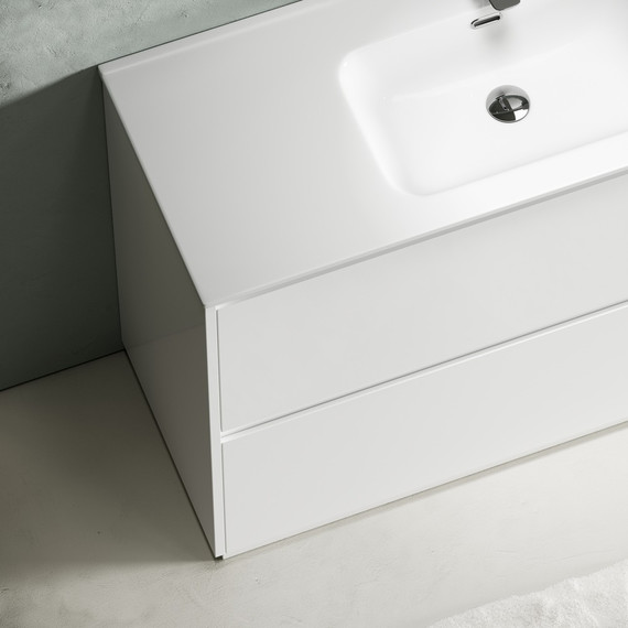 Тумба напольная с раковиной-столешницей Sancos Libra Floor 120 см LB120F-1W (раковина Element CN7006) - фото 5