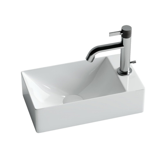 Тумба подвесная с раковиной Sancos Mini 37 см MN35EGR R, дуб галифакс натуральный - фото 2