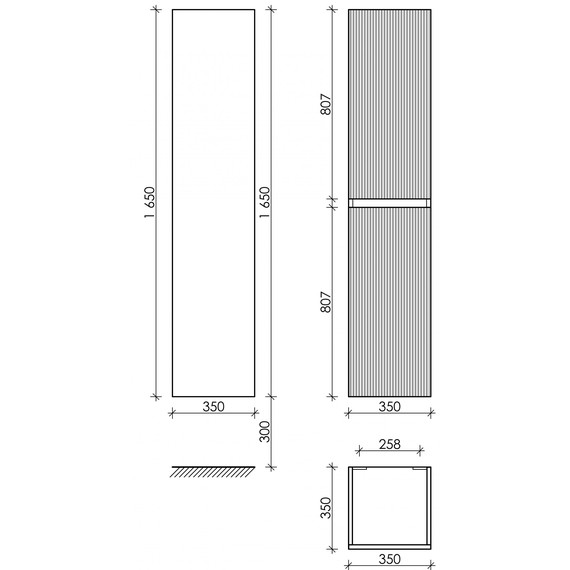 Пенал подвесной Sancos Snob T 35 см PSNT35SM, Doha Soft - фото 6