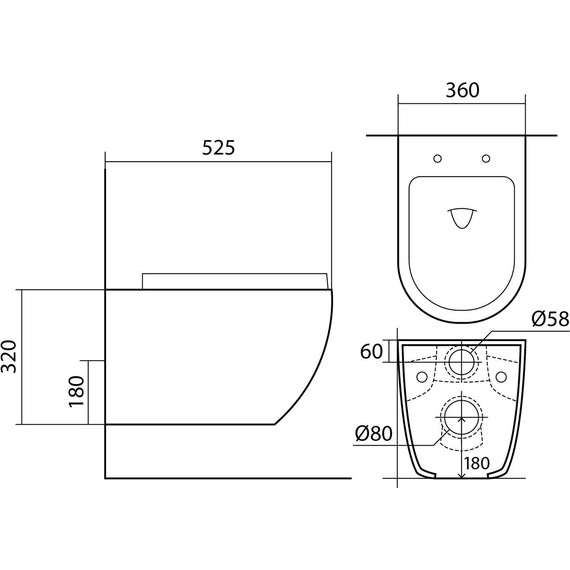 Инсталляция с подвесным унитазом комплект: Aquatek Set INS-0000012 с подвесным безободковым унитазом Европа AQ1901-00 сиденье микролифт, крепление, кнопка смыва хром матовый - фото 17